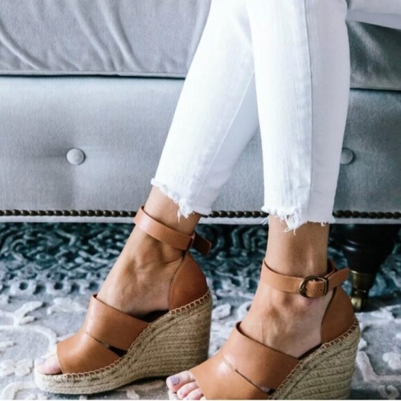 Treasure & Bond Sannibel High Heel Espadrille Platform Wedges Taupe Gray Size 10 - Picture 2 of 15